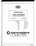 Предварительный просмотр 1 страницы Commodore 1084P Service Manual