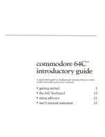 Preview for 3 page of Commodore 64C Introductory Manual
