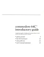 Предварительный просмотр 3 страницы Commodore 64C Introductory Manual