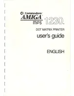 Preview for 1 page of Commodore amiga mps 1230 User Manual