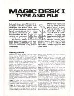 Preview for 1 page of Commodore Magic Desk I Manual
