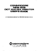 Preview for 3 page of Commodore MPS-802 User Manual