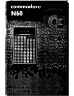 Commodore Navigator N60 Owner'S Handbook Manual preview