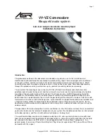 Commodore VY-VZ Installation Instructions Manual preview