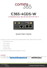 Comms365 C365-4GDS-W Quick Start Manual предпросмотр