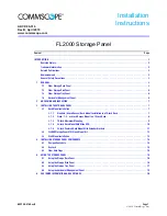 Preview for 1 page of CommScope FL2000 Storage Panel Installation Instructions Manual