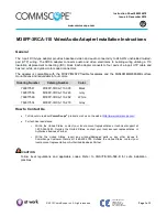 Предварительный просмотр 1 страницы CommScope M30FP-3RCA-110 Installation Instructions