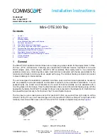 Предварительный просмотр 1 страницы CommScope Mini-OTE 300 Tap Installation Instructions Manual