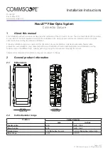 CommScope NovuX Fiber Optic System Installation Instructions Manual preview