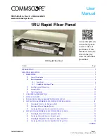 CommScope Rapid Fiber 1RU User Manual preview