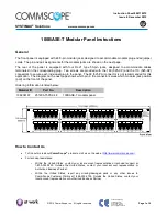 Preview for 1 page of CommScope SYSTIMAX 100BASE-T Instructions