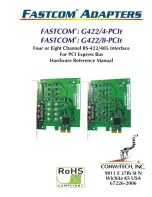 CommTech Fastcom G422/4-PCIe Hardware Reference Manual preview