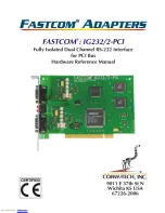 CommTech FASTCOM  IG232/2-PCI Hardware Reference Manual предпросмотр