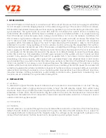 Preview for 3 page of COMMUNICATION VZ2 Installation And Operation Manual