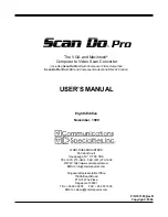 Communications Specialties Scan Do Pro User Manual preview