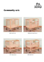 Предварительный просмотр 1 страницы Community Playthings Evacuation cot G25E Manual