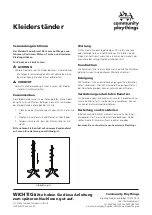 Preview for 2 page of Community Playthings Peg tree Manual