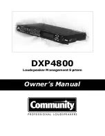 Предварительный просмотр 1 страницы Community DXP4800 Owner'S Manual