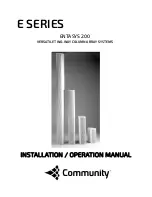 Community ENTASYS 200 Installation & Operation Manual preview