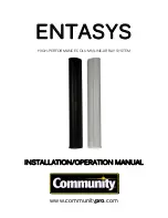 Community ENTASYS Installation & Operation Manual preview