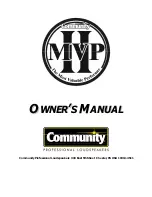 Community MVP Series II Owner'S Manual предпросмотр