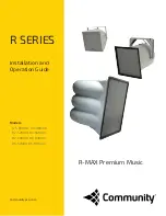 Предварительный просмотр 1 страницы Community R SERIES Installation And Operation Manual