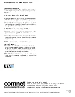 Preview for 3 page of Comnet C1PS Installation And Operation