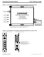 Предварительный просмотр 2 страницы Comnet CLFE4+1SMS[POE](C Installation And Operation Manual