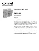 Preview for 1 page of Comnet CNFE2DOE2 Installation And Operation Manual