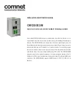 Предварительный просмотр 1 страницы Comnet CNFE3DOE2/M Installation And Operation Manual