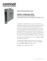 Comnet CNFE4+1SMS2POE Installation And Operation Manual предпросмотр