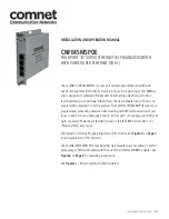 Comnet CNFE4SMSPOE Installation And Operation Manual preview