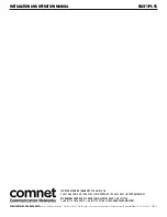 Preview for 10 page of Comnet CNGE1IPS-95 Installation And Operation Manual