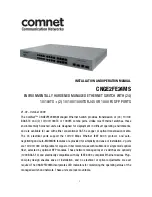 Предварительный просмотр 1 страницы Comnet CNGE2FE24MS Installation And Operation Manual