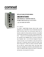 Comnet CNGE8FX4TX4MS Installation And Operation Manual предпросмотр