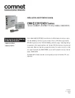 Comnet CNMC SFP Series Installation And Operation Manual предпросмотр