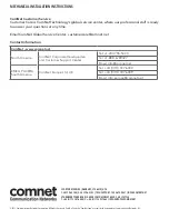 Предварительный просмотр 122 страницы Comnet CNVETX1 Installation And Operation Manual