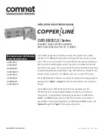 Comnet Copper Line CLFE16EOC Installation And Operation Manual preview