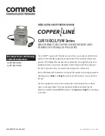 Comnet COPPERLINE CLFE1EOCE/M Installation And Operation Manual preview