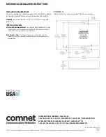 Preview for 7 page of Comnet CWFE1005POEMHO-M Installation And Operation Manual