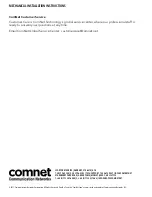 Предварительный просмотр 10 страницы Comnet CWFE2SC2 Installation And Operation Manual