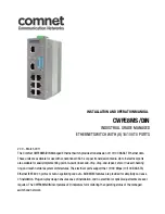 Предварительный просмотр 1 страницы Comnet CWFE8MS/DIN Installation And Operation Manual