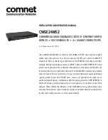 Comnet CWGE24MS2 Installation And Operation Manual preview