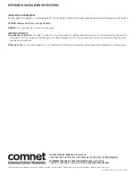 Предварительный просмотр 4 страницы Comnet CWGE2SCS2 Installation And Operational Manual