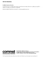 Предварительный просмотр 8 страницы Comnet CWGE2SFP Installation And Operation Manual