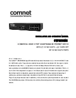 Comnet CWGE9MS Installation And Operation Manual preview