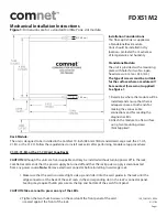 Предварительный просмотр 2 страницы Comnet FDX50M2 Mechanical Installation Instructions