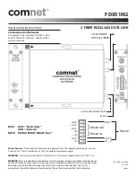 Preview for 3 page of Comnet FDX50M2 Mechanical Installation Instructions