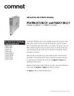 Comnet FTA2C1M1 Installation And Operation Manual предпросмотр