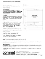 Предварительный просмотр 5 страницы Comnet FVR1021 Series Installation And Operation Manual